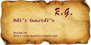 Réz Gusztáv névjegykártya