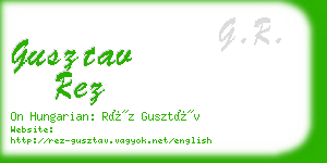 gusztav rez business card